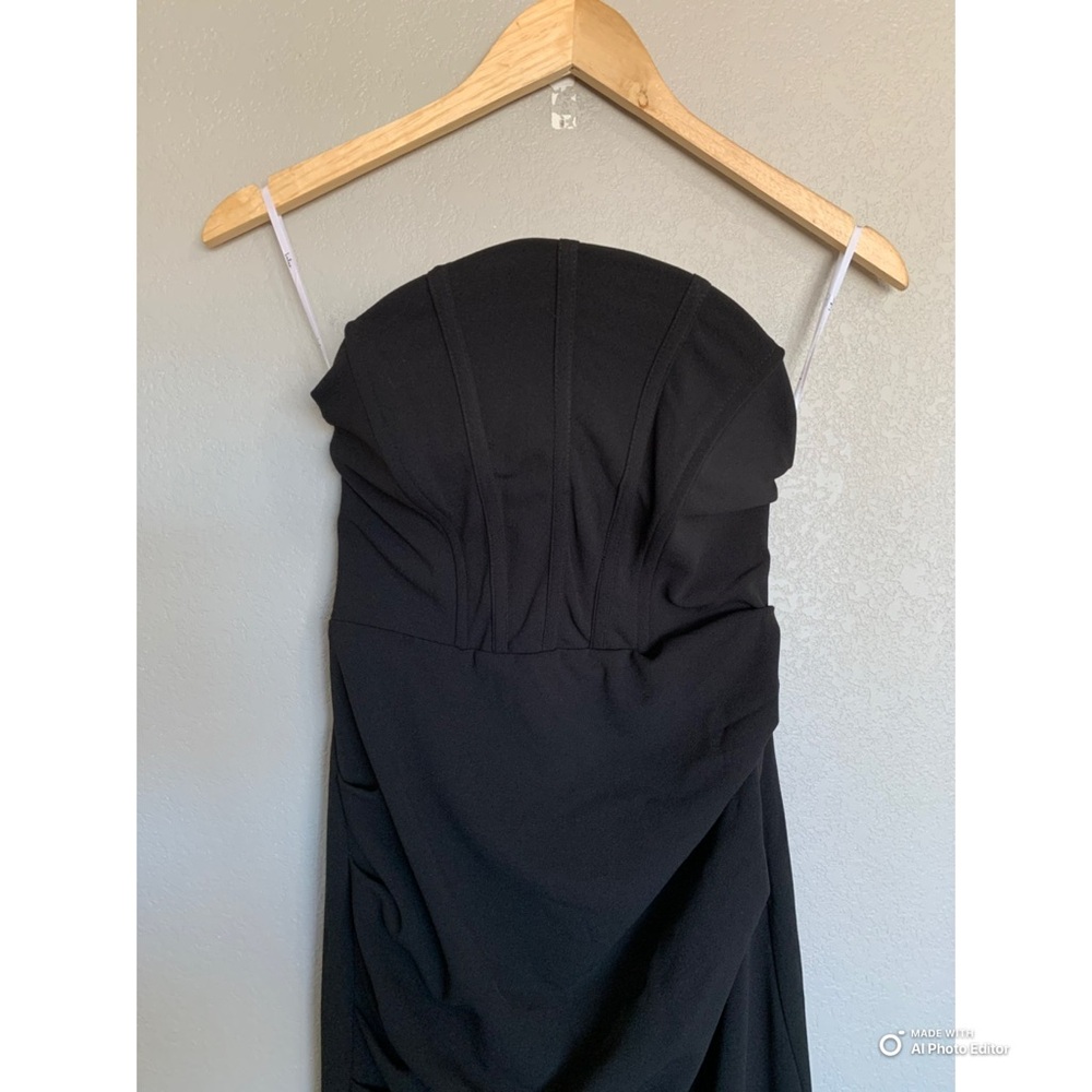 Lulus Small Laney Black Strapless Corset Maxi Dress NWT Formal Evening Dress - Picture 5 of 17